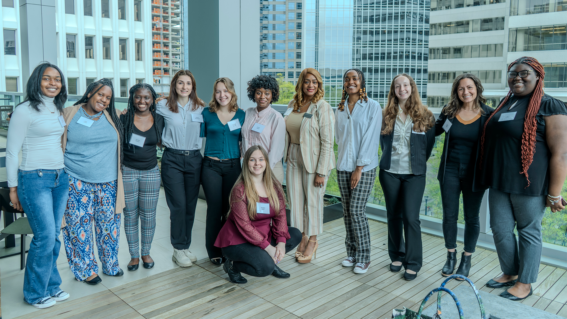 Powerful Community Group photo of CEO students at a professional event